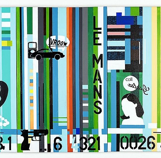 Kunstobjekt: Le Mans 2014 Acrylfarbe auf Leinwand 200x80
